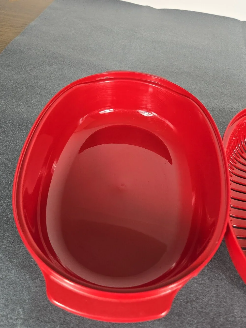 KitchenAid Red Microwave Steamer with Clear Lid